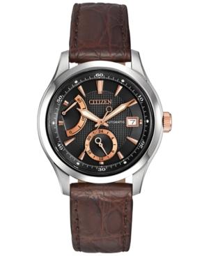 Citizen Men's Automatic Grand Classic Brown Genuine Crocodile Leather Strap Watch 43mm Nb3016-05e