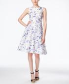 Tommy Hilfiger Sleeveless Floral-print Fit & Flare Dress