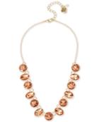 Betsey Johnson Pink-plated Gold-tone Multi-stone Collar Necklace