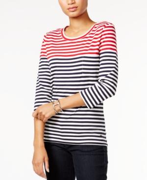 Tommy Hilfiger Striped Top, Only At Macy's