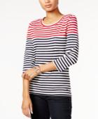 Tommy Hilfiger Striped Top, Only At Macy's