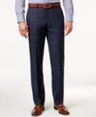 Ryan Seacrest Distinction Men's Slim-fit Blue Flannel Glen Plaid Suit Pants, Only At Macy's