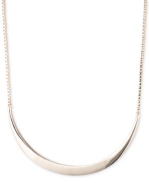Anne Klein Gold-tone Polished Bar Collar Necklace