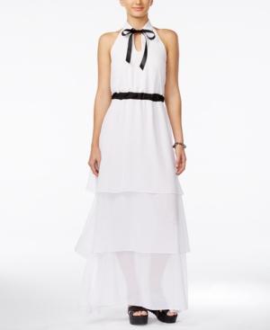 Alice Through The Looking Glass Juniors' Tiered Halter Maxi Dress