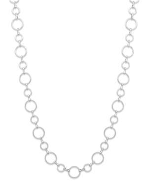 Charter Club Silver-tone Geometric Link Long Chain Necklace
