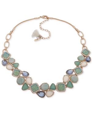 Lonna & Lilly Gold-tone Pave & Stone Collar Necklace, 16 + 3 Extender