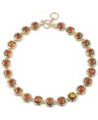 Abs By Allen Schwartz Gold-tone Multicolor Stone Collar Necklace