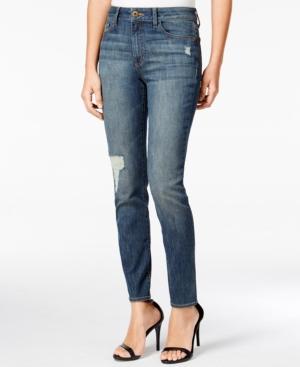 Dl 1961 Farrow Distressed Rebellion Wash Skinny Jeans