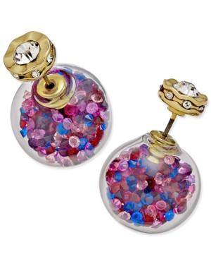 Betsey Johnson Xox Dreamworks Trolls Front-and-back Earrings, Only At Macy's