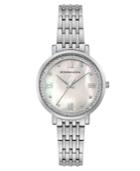 Bcbg Maxazria Ladies Stainless Steel Bracelet Watch With Light Mop Dial, 33mm