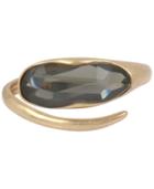 Robert Lee Morris Soho Gold-tone Stone Bypass Bangle Bracelet