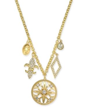 Charter Club Gold-tone Crystal Charm Pendant Necklace, 32 + 2 Extender, Created For Macy's