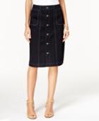 Style & Co. Button-front Pencil Skirt, Only At Macy's