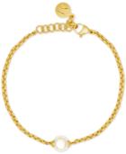 Majorica Gold-tone Imitation Pearl Bracelet