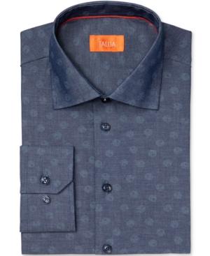 Tallia Men's Fitted Circle Dot Print Dress Shirt