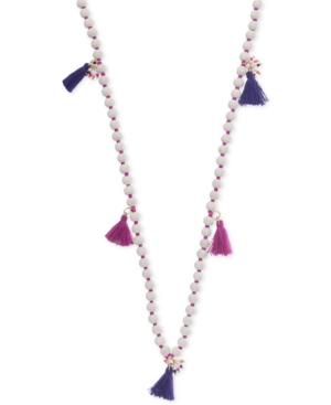 Robert Rose For Inc International Concepts Gold-tone Wooden Bead & Tassel Necklace, Only At Macy's