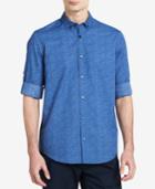 Calvin Klein Men's Classic-fit Rolled-sleeve Shirt