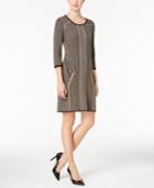 Ny Collection Jacquard Sweater Dress
