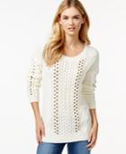 Bar Iii Embellished Cable-knit Sweater, Only At Macy's