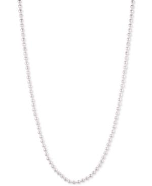 Anne Klein Silver-tone Pink Imitation Pearl Long Length Necklace