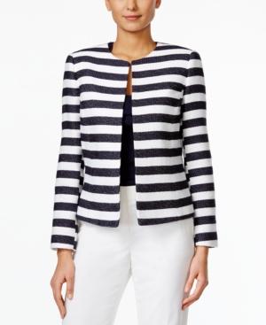 Tahari Asl Horizontal-stripe Jacket