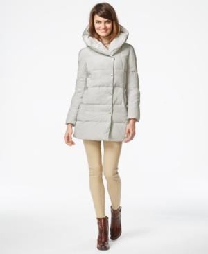 Cole Haan Hooded Asymmetrical-zip Puffer Jacket