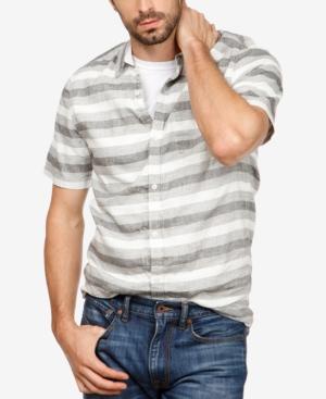 Lucky Brand Men's Laguna Linen Striped Shirt