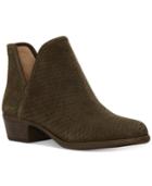 Lucky Brand Baley Perforated Chop Out Booties Women's Shoes