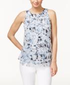 Vince Camuto Sleeveless Printed Blouse