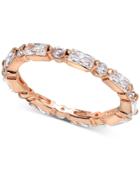 Giani Bernini Cubic Zironia Baguette Band In 18k Rose Gold-plated Sterling Silver, Created For Macy's