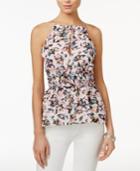 Guess Perla Floral-print Smocked Top