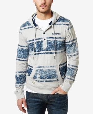 Buffalo David Bitton Men's Striped Drawstring Hoodie