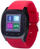 Itouch Unisex Red Rubber Strap Smart Watch 46x45mm Itc3360bk590-085
