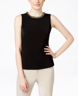 Calvin Klein Sleeveless Chain-link Blouse