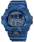 G-shock Women's Digital Blue Camouflage Resin Strap Watch 49x46mm Gmds6900cf-2