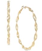 Thalia Sodi Gold-tone Twist Hoop Earrings, Created For Macy's