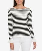 Tommy Hilfiger Ruffle-sleeve Sweater, Created For Macy's