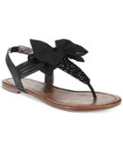 Material Girl Swan Flat Thong Sandals Women's Shoes