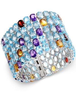 Multi-stone Five Row Bracelet In Sterling Silver (204-2/5 Ct. T.w.)
