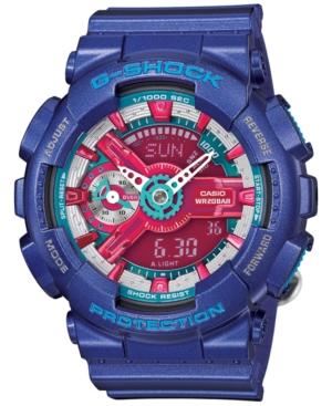 G-shock Women's Analog-digital Blue Resin Strap Watch 49x46mm Gmas110hc-2a
