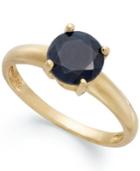 Victoria Townsend 18k Gold Over Sterling Silver Ring, Midnight Sapphire September Birthstone Ring (1-5/8 Ct. T.w.)