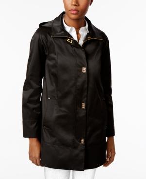 Jones New York Hooded Turnlock Raincoat