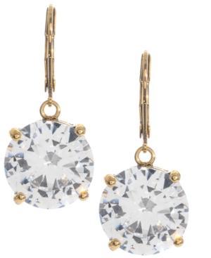 Betsey Johnson Circle Crystal Drop Earrings