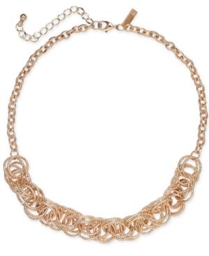 I.n.c. Rose Gold-tone Multi-ring Statement Necklace, 18 + 3 Extender, Created For Macy's