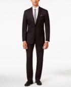 Kenneth Cole Reaction Men's Slim-fit Burgundy Pindot Suit
