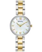 Bulova Women's Dress Two-tone Stainless Steel Bracelet Watch 27mm 98l226