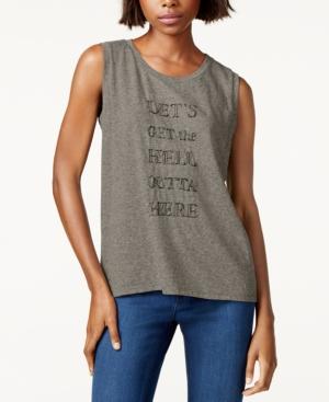 Rachel Rachel Roy Outta Here Graphic Tank Top, Created For Macy's