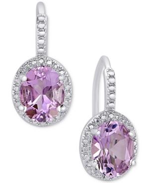 Amethyst (2-2/5 Ct. T.w.) And Diamond Accent Drop Earrings In Sterling Silver