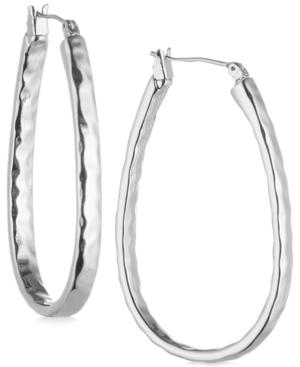 Nine West Thin Textured Hoop Earrings