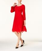 Charter Club Lace-trim Sweater Dress, Created For Macy's